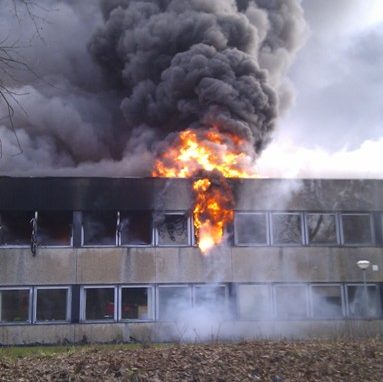 Feuer im Bürotrakt